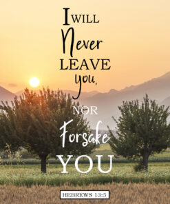 Hebrews 13:5 - Never Leave You - Bible Verses To Go