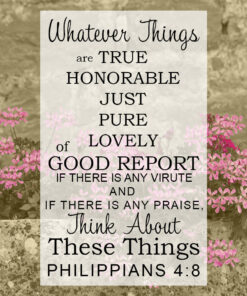 Philippians 4:8 - Think About These - Bible Verses To Go