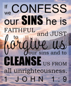 1 John 1:9 - He Is Faithful - Bible Verses To Go