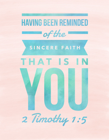 2 Timothy 1:5 – Sincere Faith