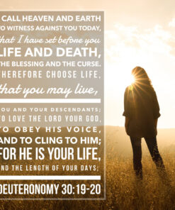 Deuteronomy 30:19-20 - Choose Life - Bible Verses To Go