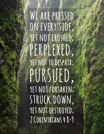 2 Cor 4:8-9 – Not Forsaken