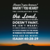 Isaiah 40:28-29 - The Everlasting God - Bible Verses To Go