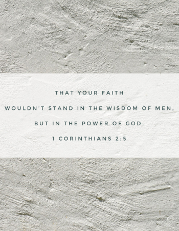 1 Corinthians 2:5 Power of God