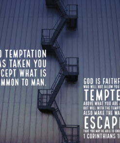 1 Corinthians 10:13 - Temptation and Escape - Bible Verses To Go