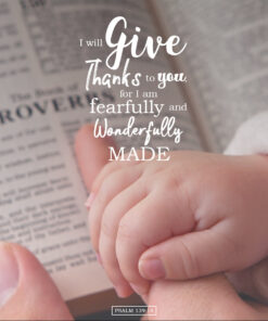 Psalm 139:14 - Wonderfully Made - Bible Verses To Go