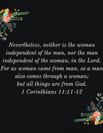 1 Cor 11:11-12 Things From God