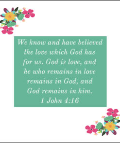 1 John 4:16 - God's Love for Us - Bible Verses To Go