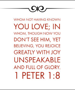 1 Peter 1:8 - Unspeakable Joy - Bible Verses To Go