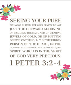 1 Peter 3:2-4 - Gentle and Quiet Spirit - Bible Verses To Go