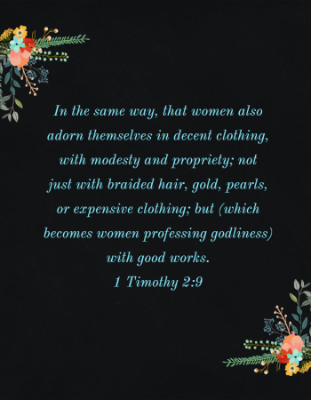1 Timothy 2:9 – Women Adorn