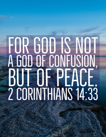 2 Corinthians 14:33a – God of Peace