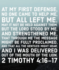 2 Timothy 4:16-17 - The Lord Strengthened Me - Bible Verses To Go