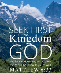 Christian Wallpaper - Alpine Mtns Matthew 6:33