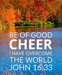 Christian Wallpaper - Autumn Lake John 16:33
