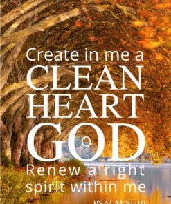 Christian Wallpaper - Autumn Reflection Psalm 51:10