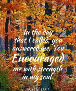 Christian Wallpaper - Autumn Woods Psalm 138:3
