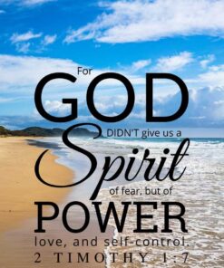Christian Wallpaper – Beach2 2 Timothy 1:7