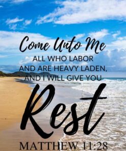 Christian Wallpaper – Beach Matthew 11:28