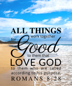 Christian Wallpaper – Beach2 Romans 8:28