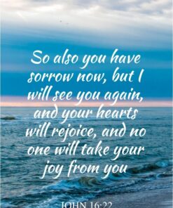 Christian Wallpaper - Beach Nightfall John 16:22