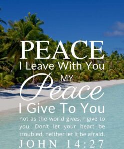 Christian Wallpaper - Beach Palms John 14:27