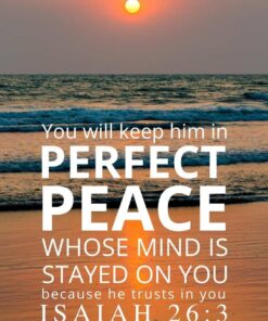 Christian Wallpaper - Beach Sunset Isaiah 26:3
