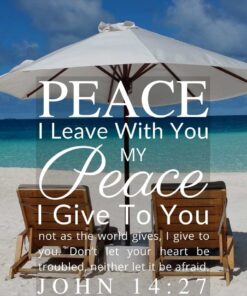 Christian Wallpaper – Beach Chairs John 14:27