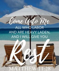 Christian Wallpaper – Beach Chairs Matthew 11:28