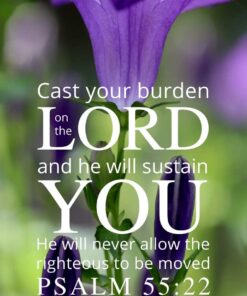 Christian Wallpaper - Bellflower Psalm 55:22