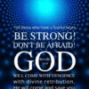 Christian Wallpaper - Blue 3D Isaiah 35:4