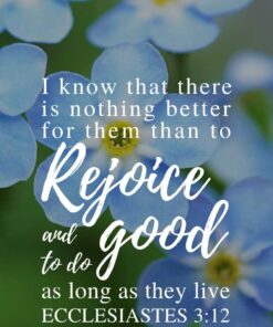 Christian Wallpaper - Blue Floral Ecclesiastes 3:12