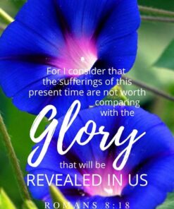 Christian Wallpaper - Blue Glory Romans 8:18