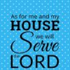 Christian Wallpaper – Blue Polka Joshua 24:15