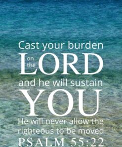 Christian Wallpaper - Calm Ocean Psalm 55:22