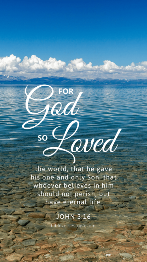 Christian Wallpaper – Calm Lake John 3:16