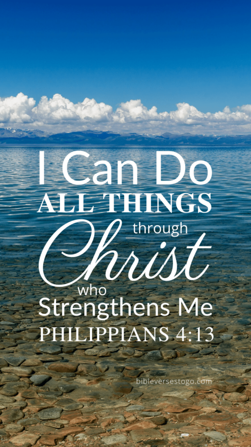 Christian Wallpaper – Calm Lake Philippians 4:13