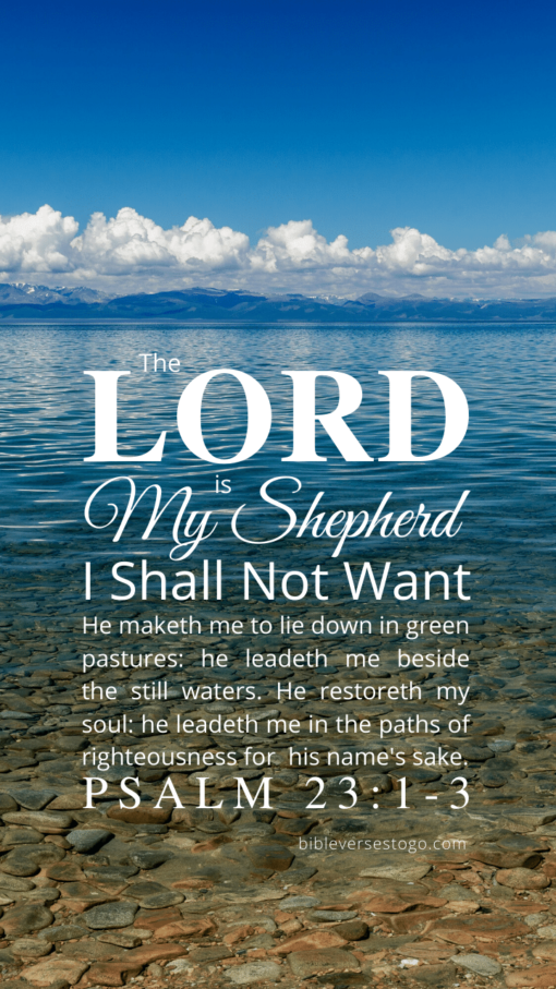 Christian Wallpaper – Calm Lake Psalm 23:1-3