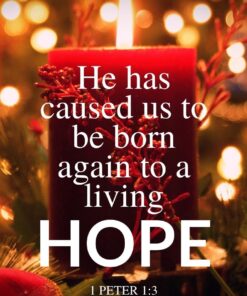 Christian Wallpaper - Candle Hope 1 Peter 1:3