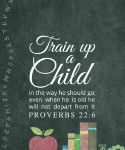 Christian Wallpaper - Chalkboard Proverbs 22:6
