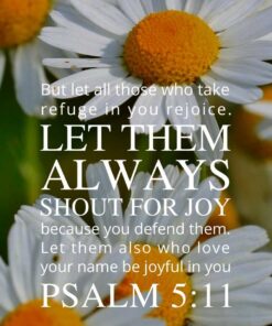 Christian Wallpaper - Chamomile Psalm 5:11