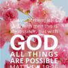 Christian Wallpaper - Cherry Blossoms Matthew 19:26