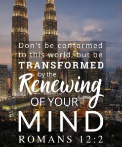 Christian Wallpaper - City Lights Romans 12:2