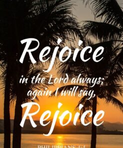 Christian Wallpaper - Coconut Palms Philippians 4:4
