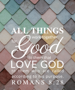 Christian Wallpaper – Color Tile Romans 8:28