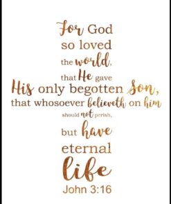 Christian Wallpaper - Gold Cross John 3:16