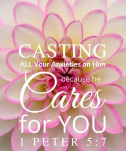 Christian Wallpaper – Dahlia 1 Peter 5:7