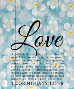 Christian Wallpaper – Daisy Wood 1 Corinthians 13:4-8