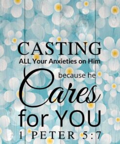 Christian Wallpaper – Daisy Wood 1 Peter 5:7