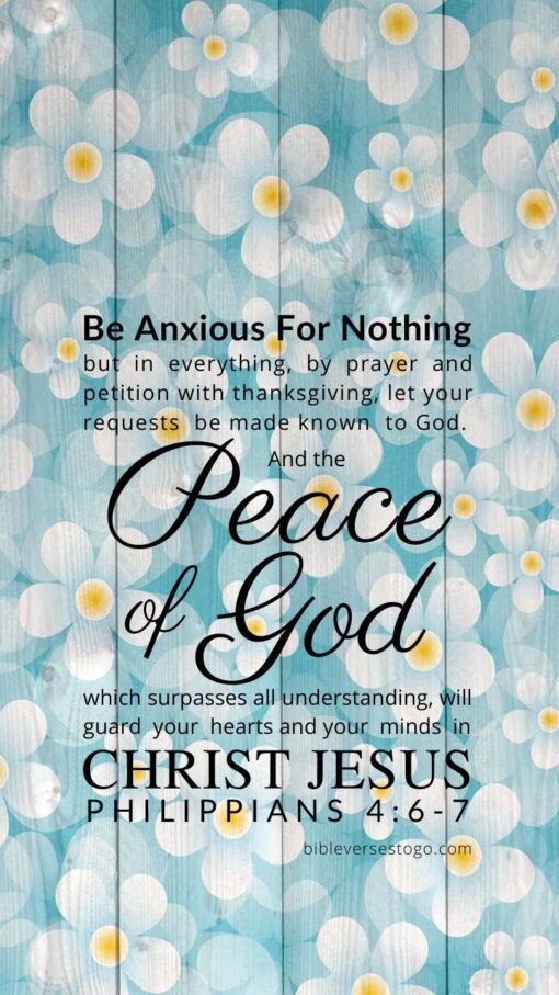 Christian Wallpaper – Daisy Wood Philippians 4:6-7